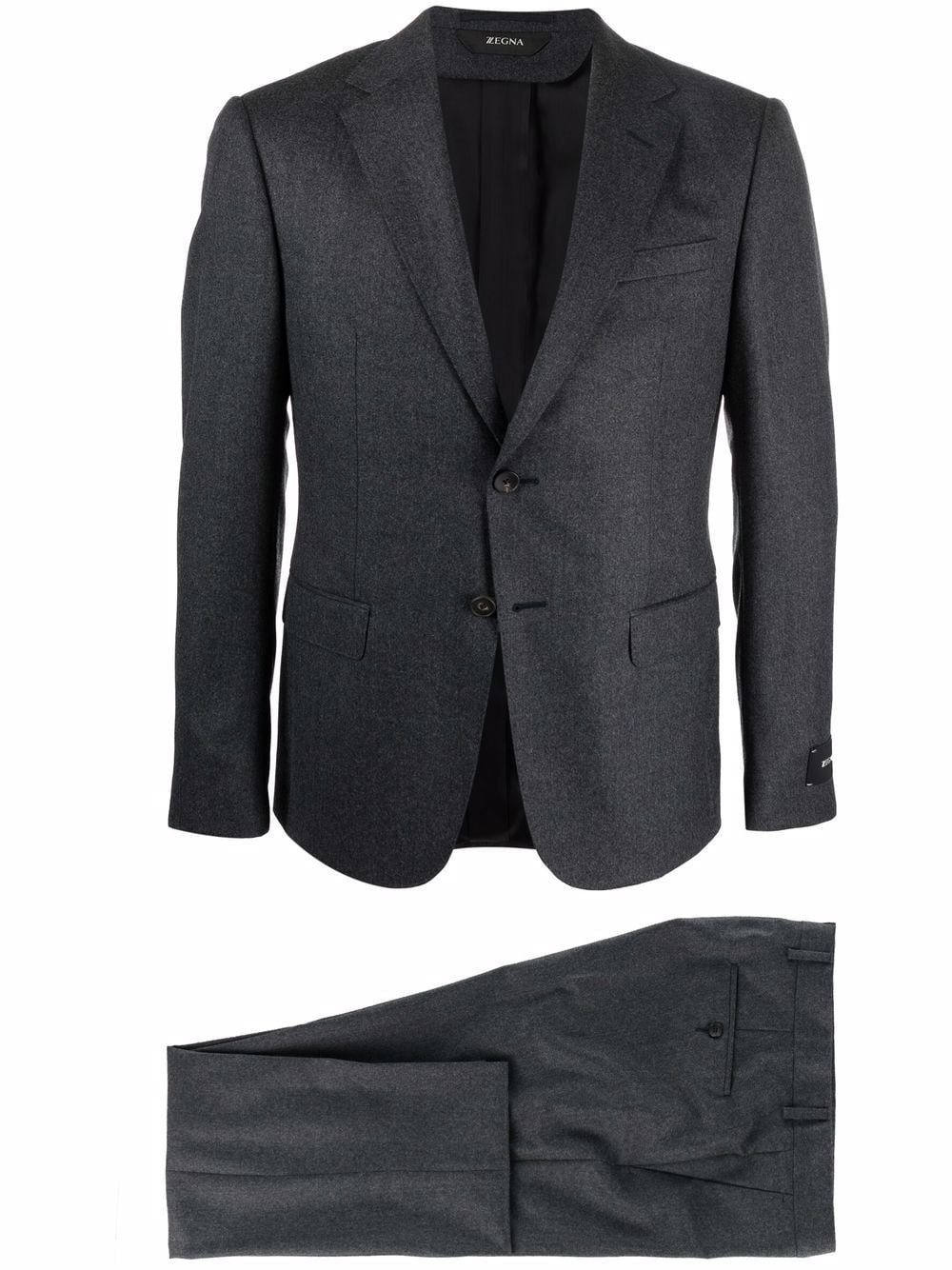 fitted single-breasted suit - 1