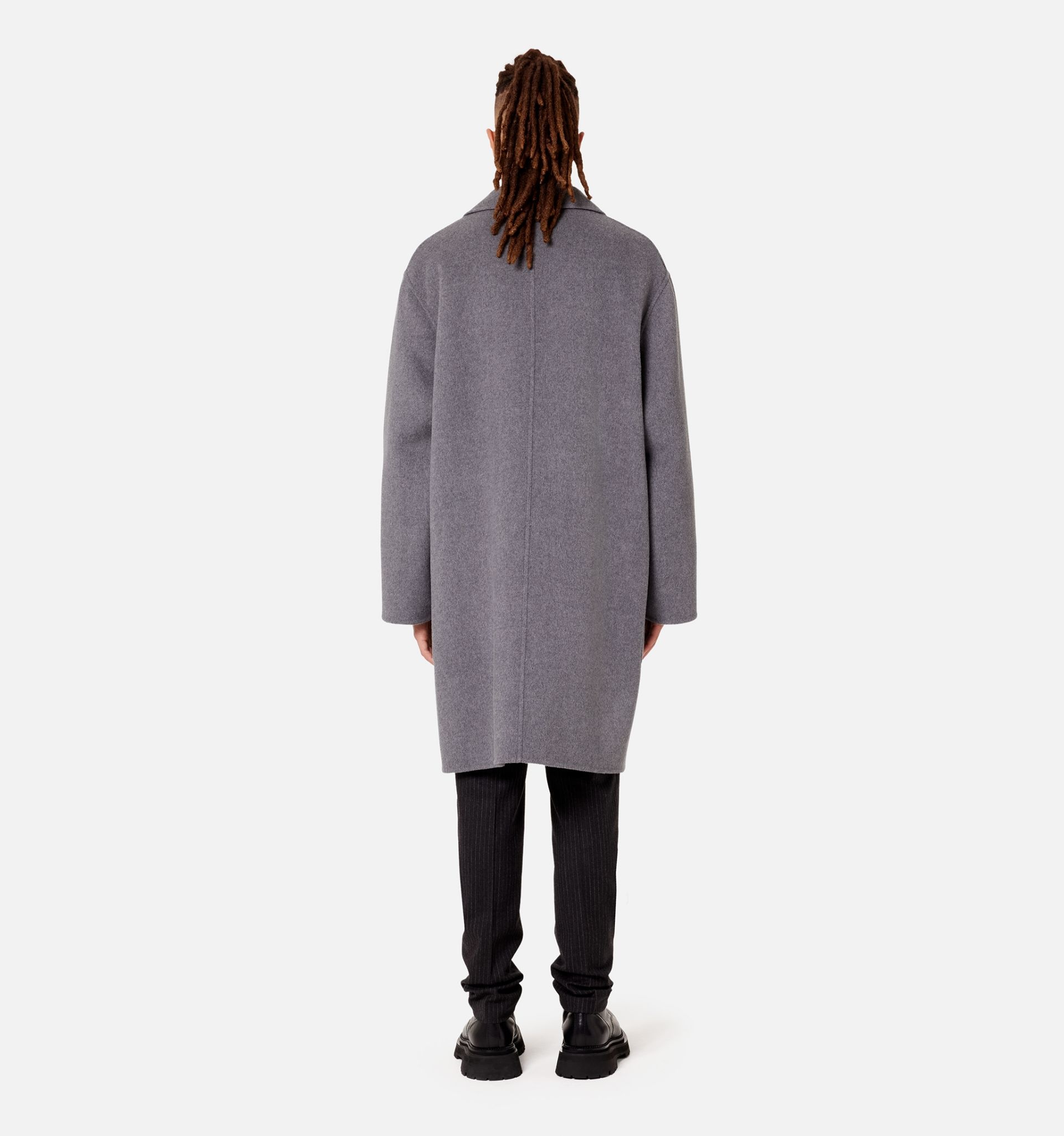 Double Face Coat With Patch Pockets - 5