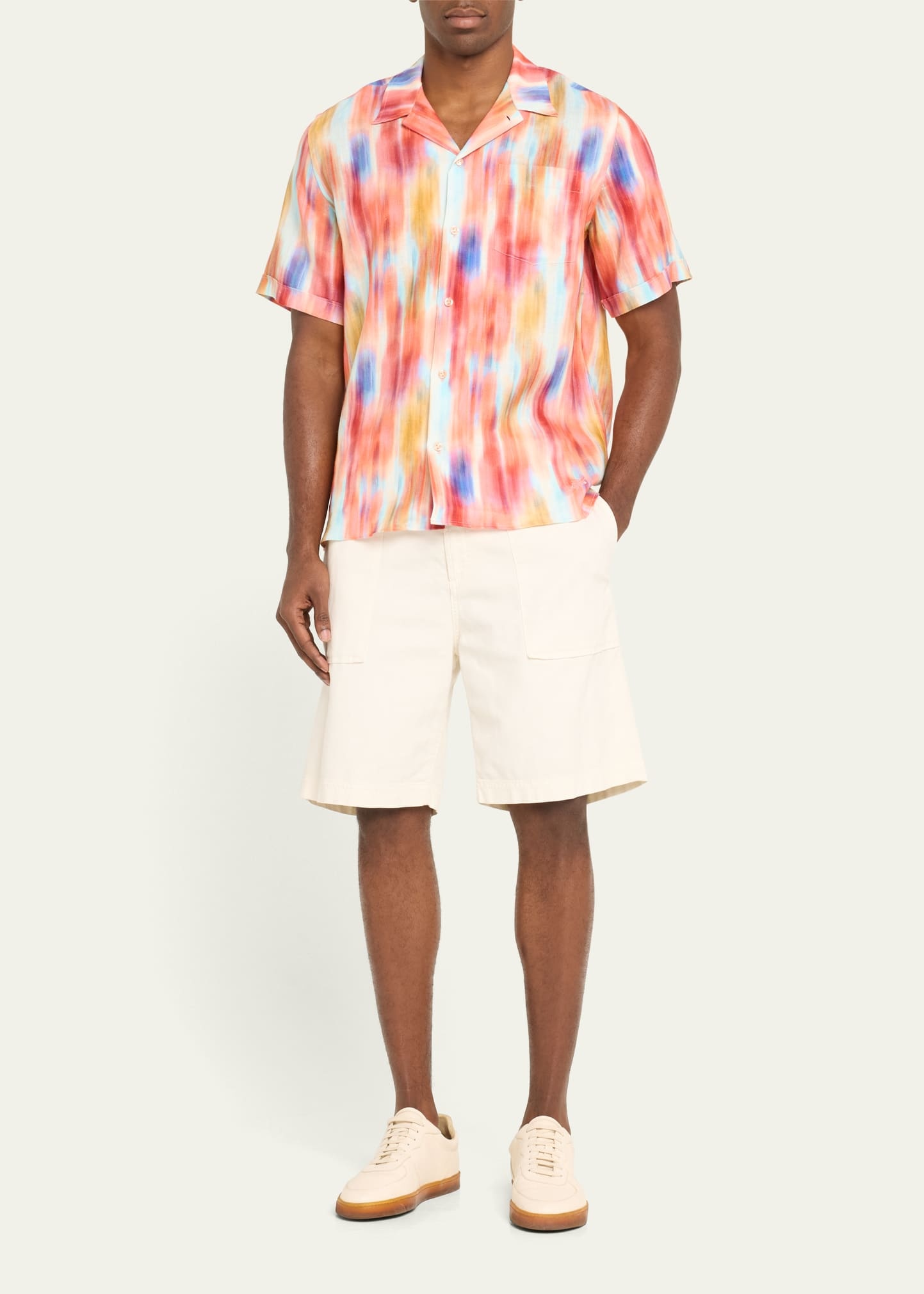 Men's Ikat-Print Short-Sleeve Shirt - 2