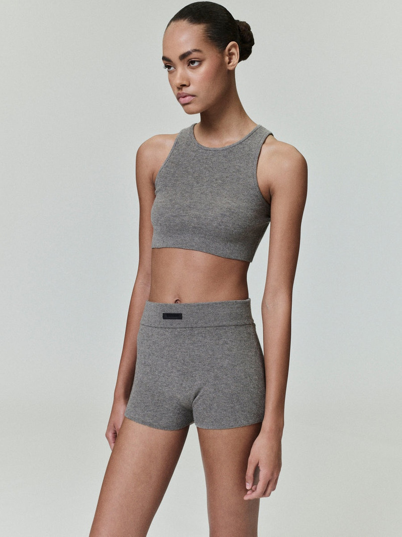 ESSENTIALS Womens Soft Rib Knit Boxer outlook
