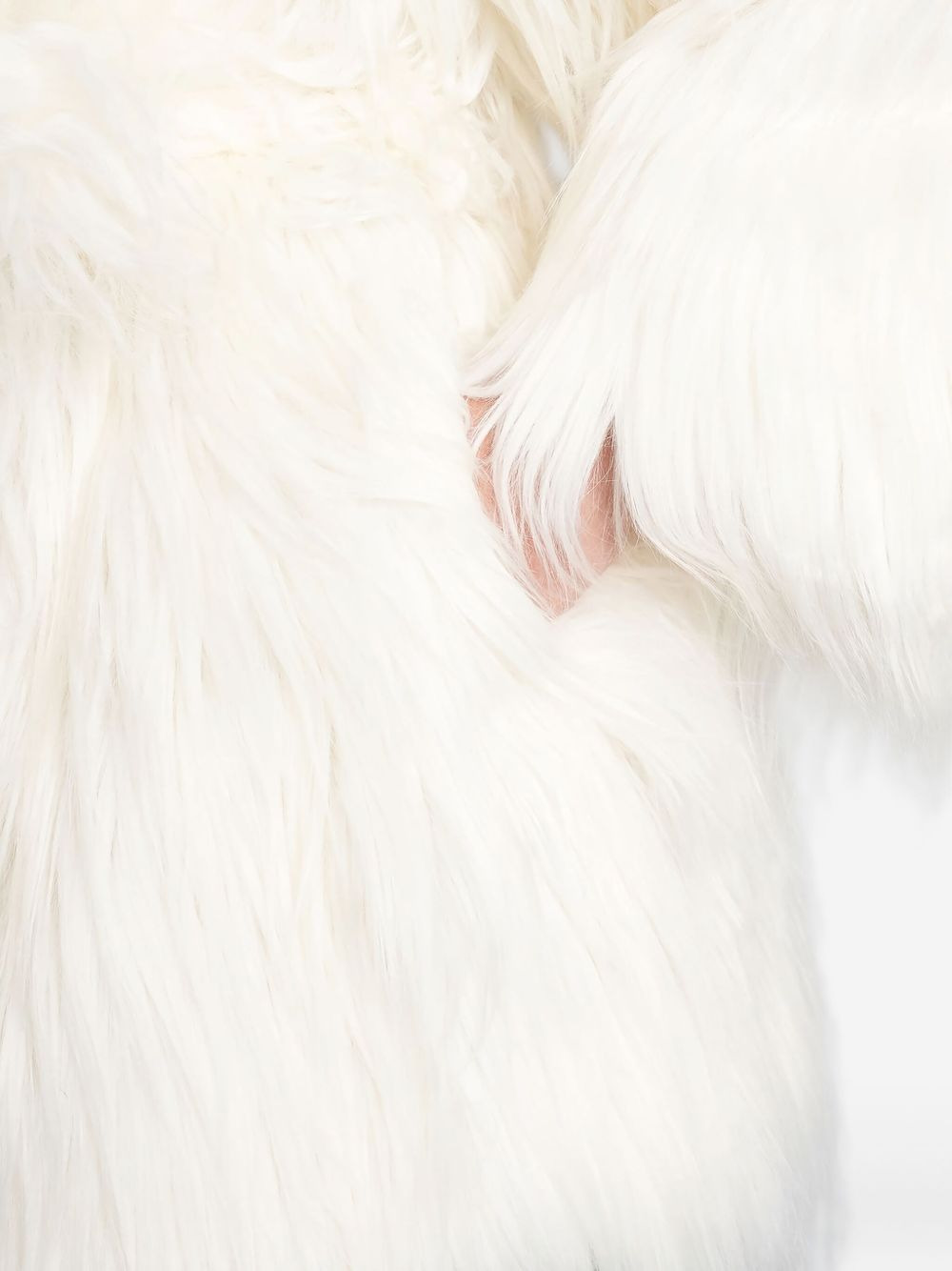 belted faux-fur coat - 5