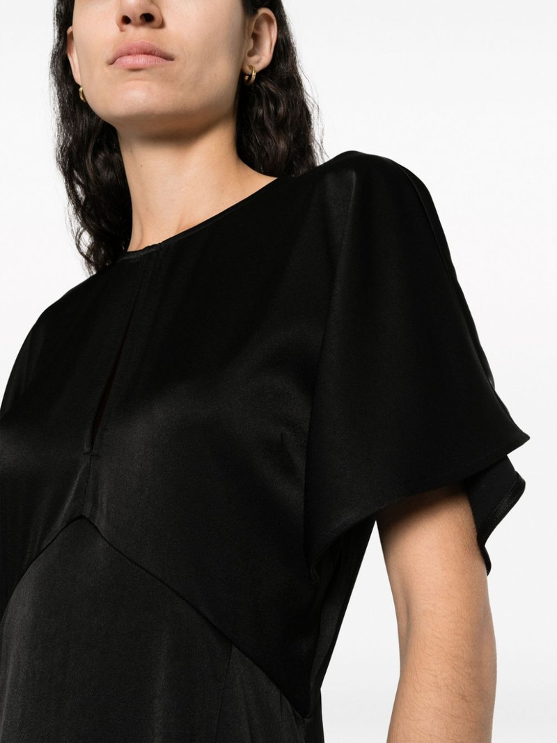 flared satin midi dress 5