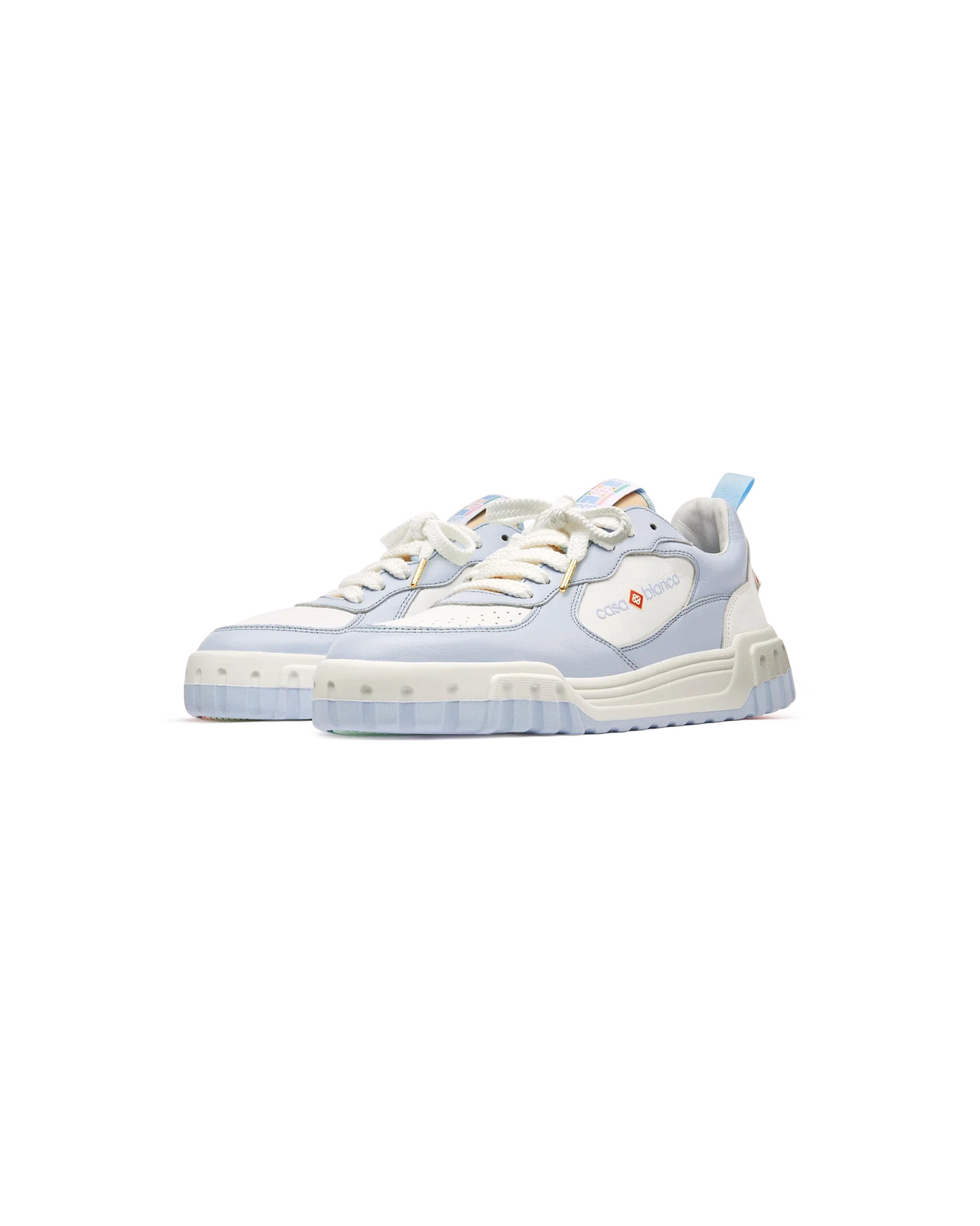 Mens The Court White & Powder Blue Sneaker - 6