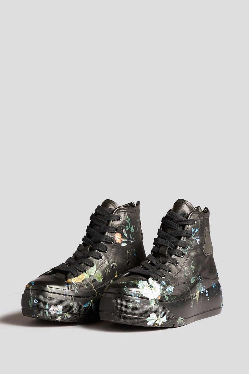 KURT HIGH TOP - BLACKOUT LEATHER FLORAL 4