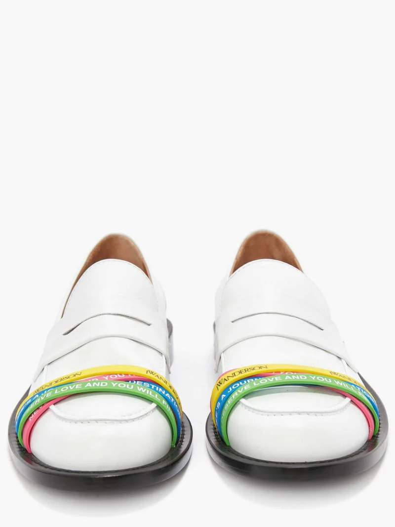 elastic-embellished penny loafers 4