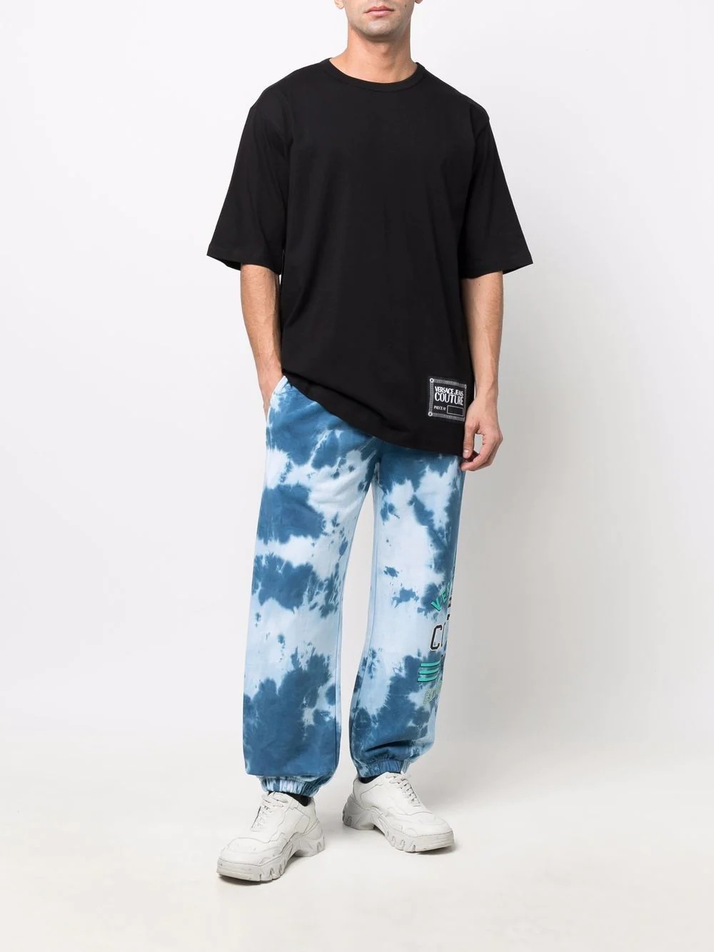 tie-dye logo-print joggers - 2