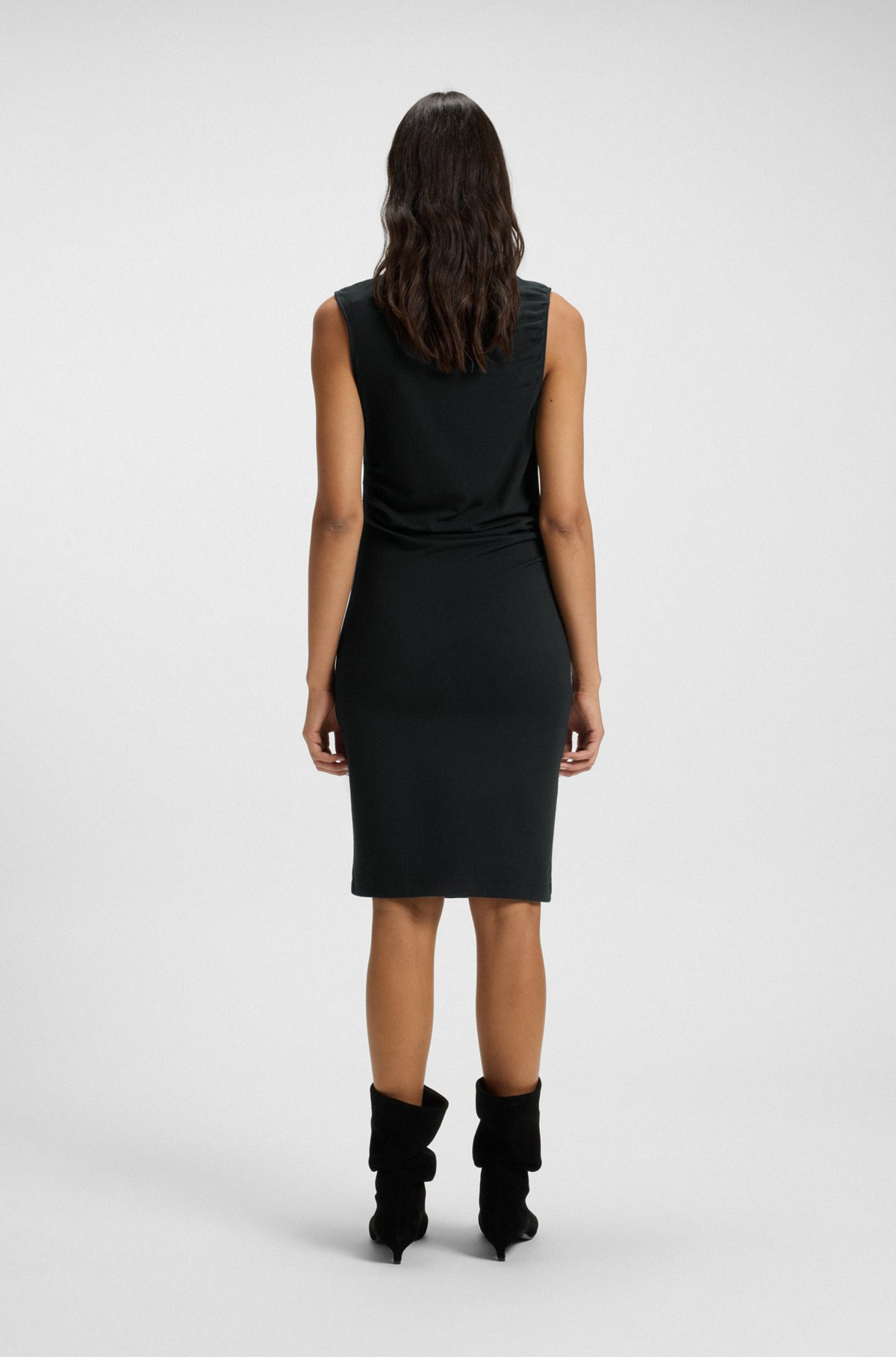 DRESS WITH ASYMMETRIC NECKLINE - 5