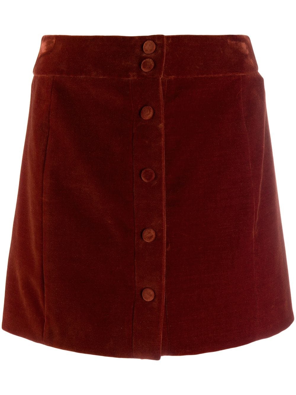 buttoned A-line skirt - 1