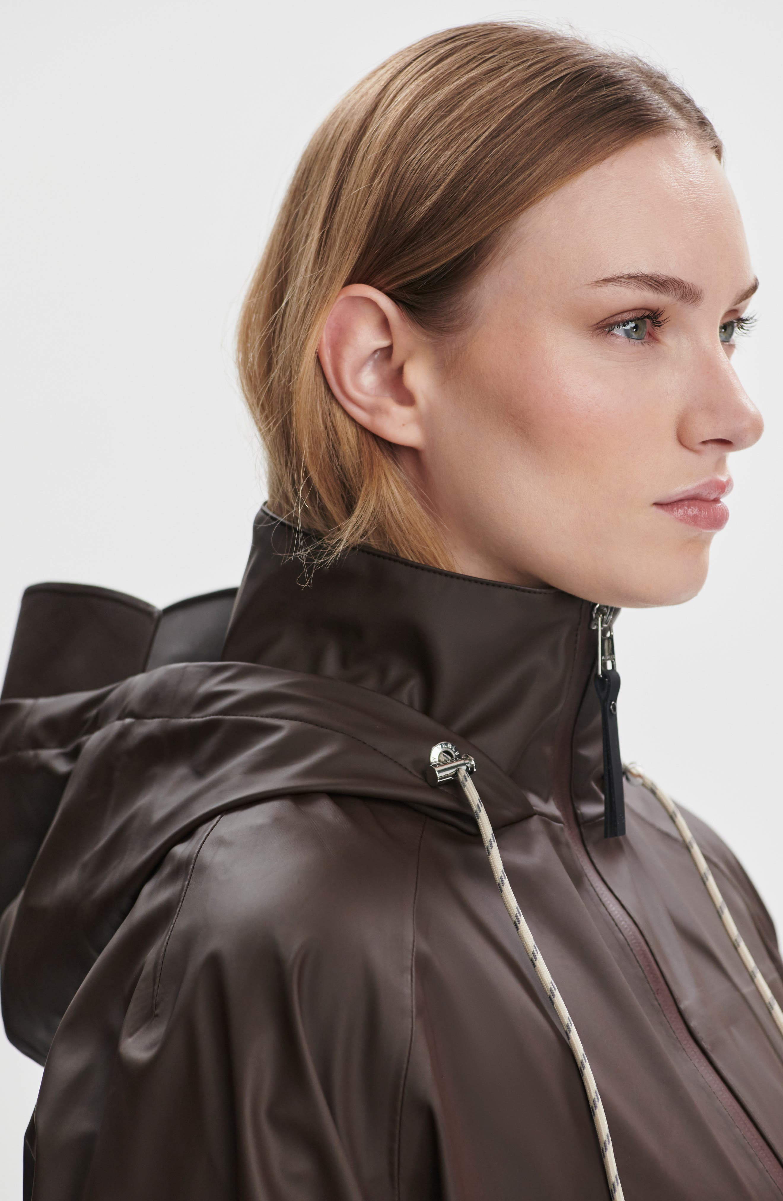 Varley Kirsten Waterproof Hooded Raincoat in Dark Truffle at Nordstrom - 8