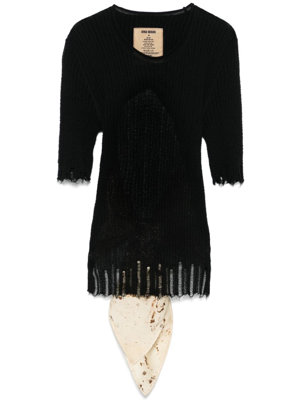 ribbed-knit T-shirt - 1