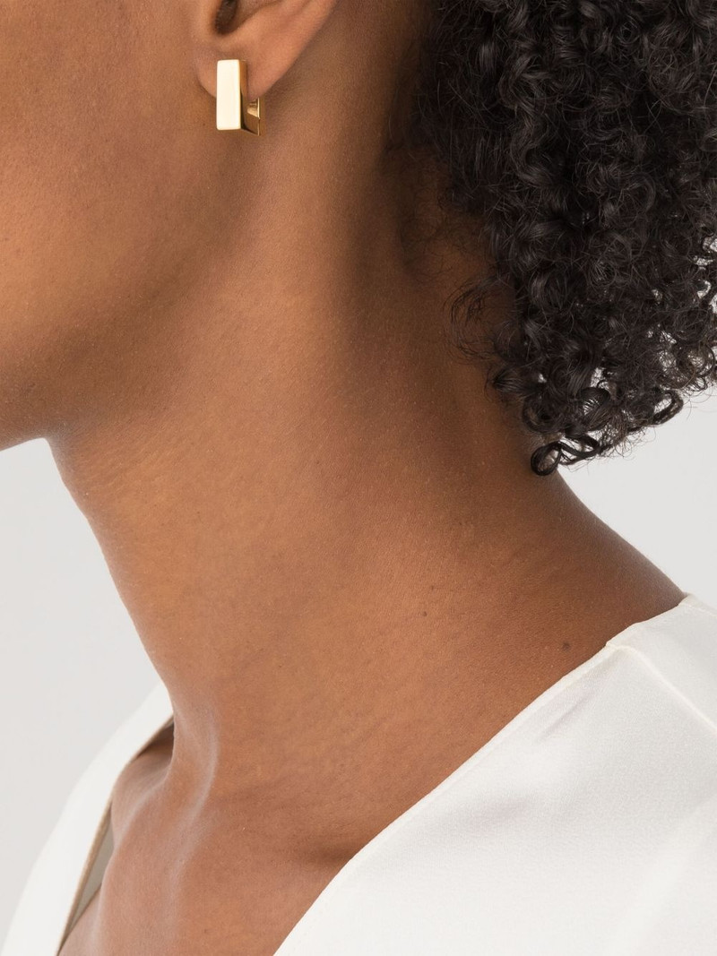 TOM WOOD Square Hoops gold-plated earrings outlook