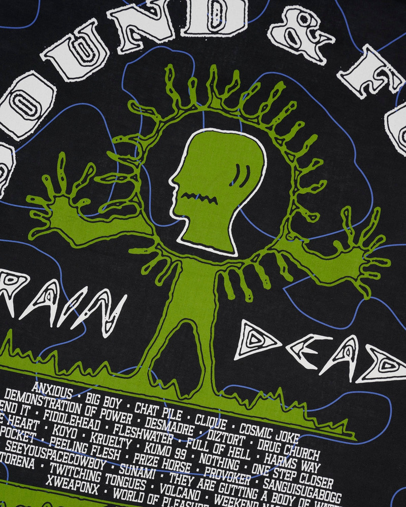 BRAIN DEAD Brain Dead x Sound and Fury Bandana - Black outlook