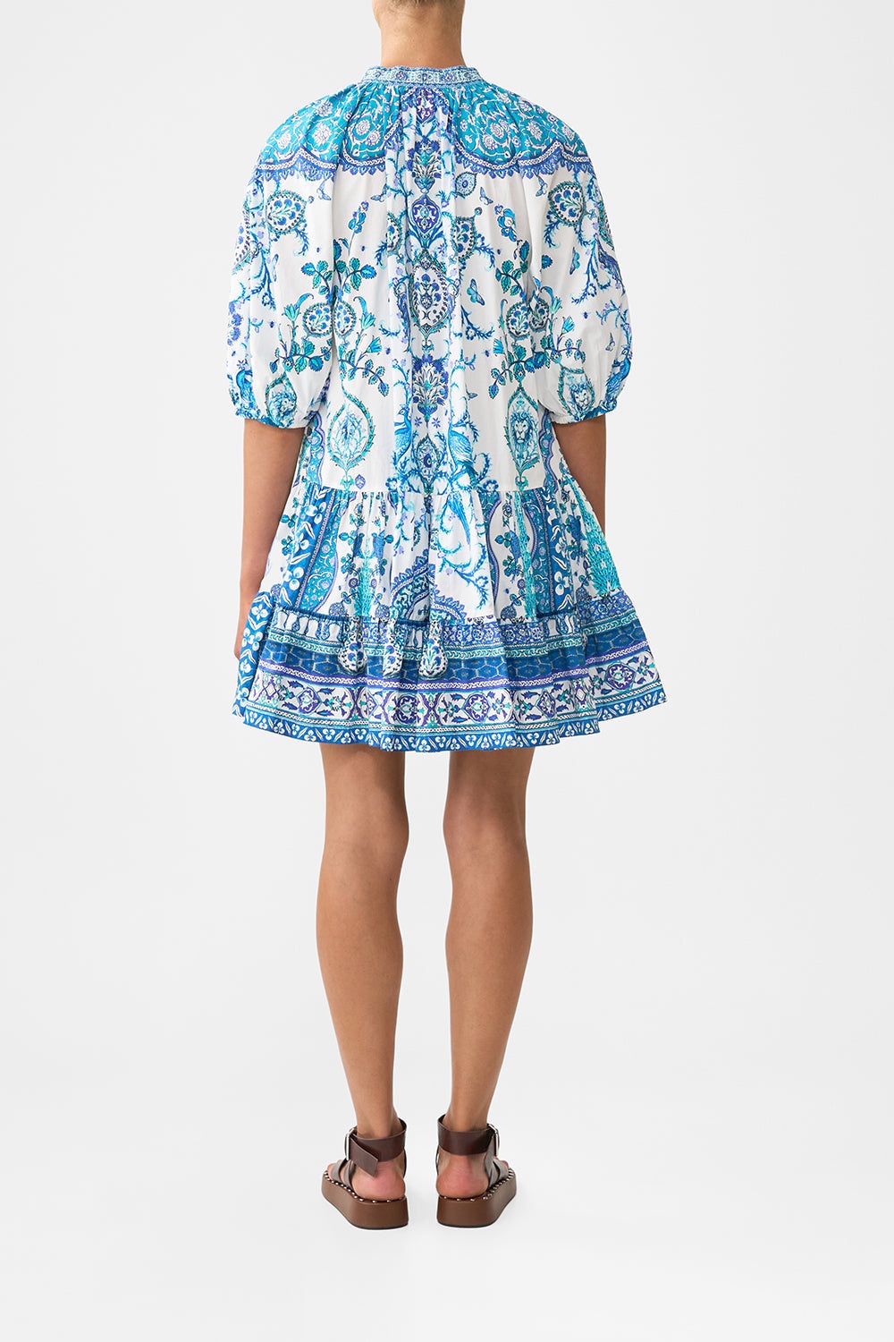 PUFF SLEEVE SHIRT DRESS - 3