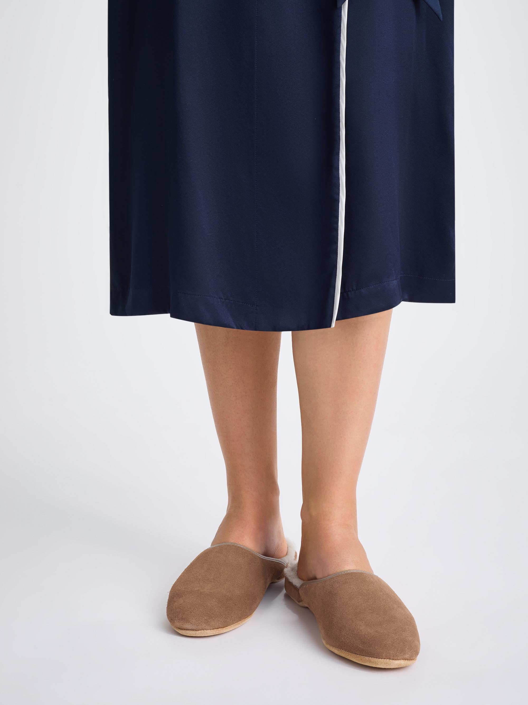 Women's Mule Slippers Imogen Suede Sheepskin Camel - 6