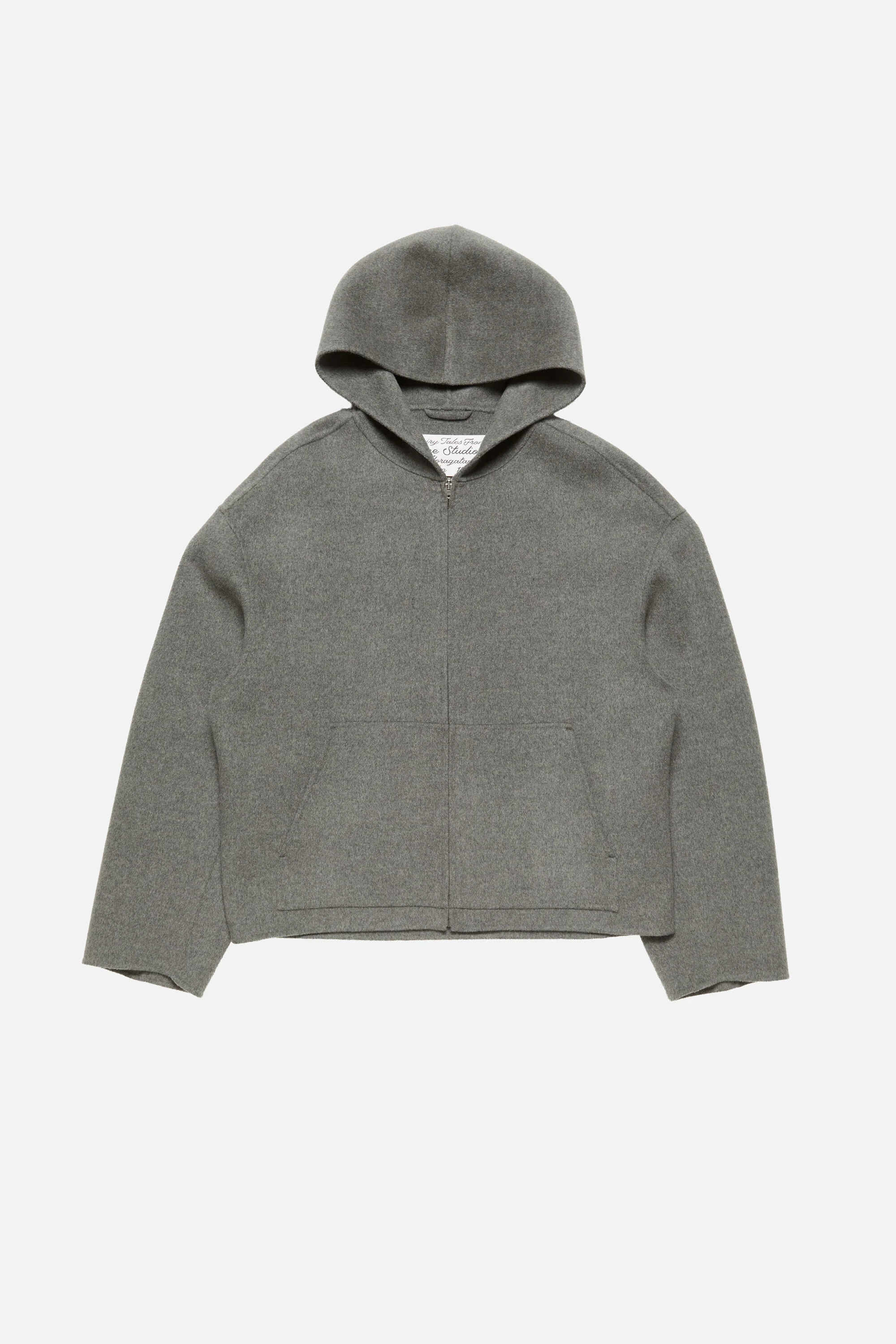 Cashmere jacket with hood - Vintage grey melange - 1