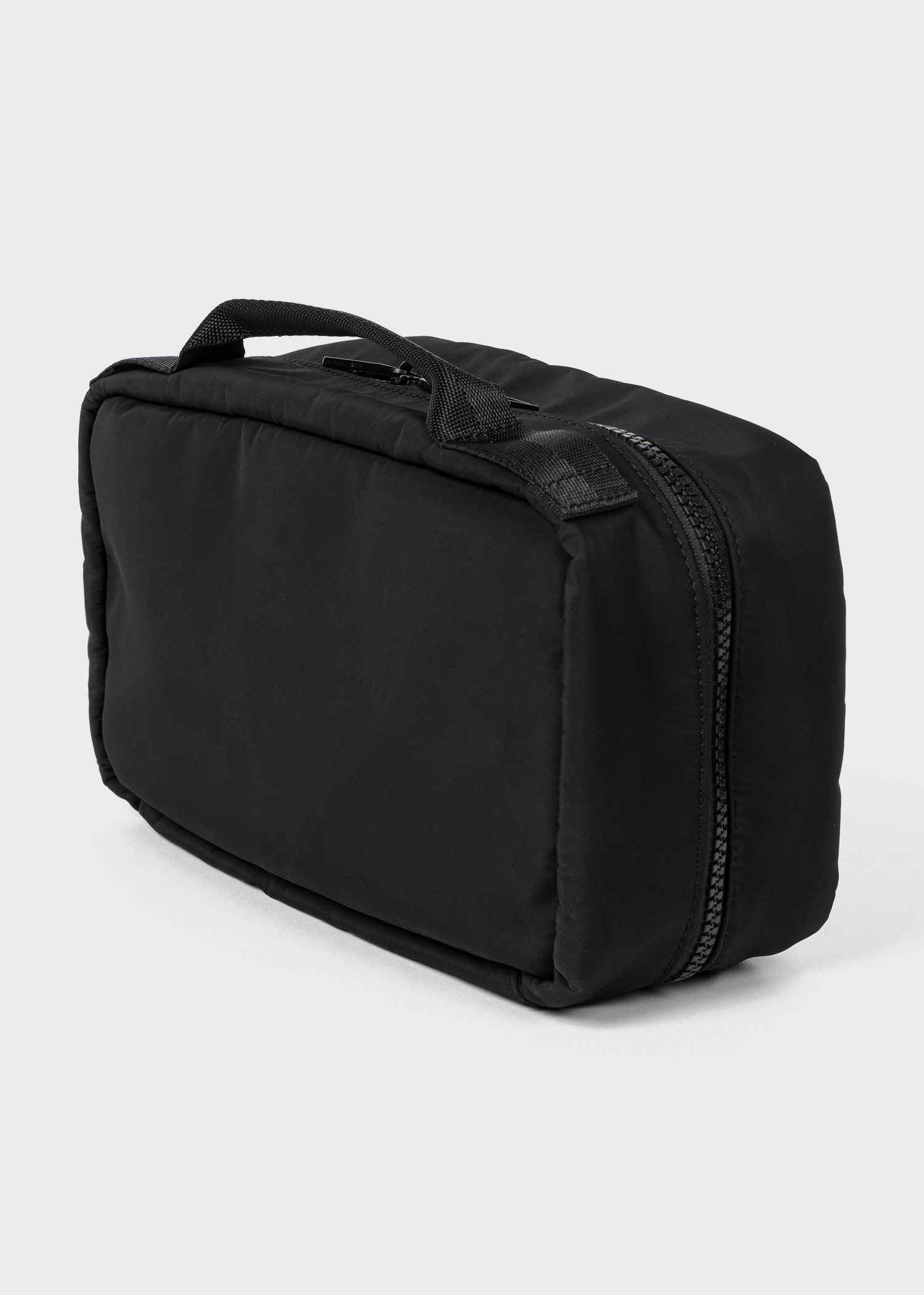 Black Recycled Polyester Zebra Wash Bag - 2