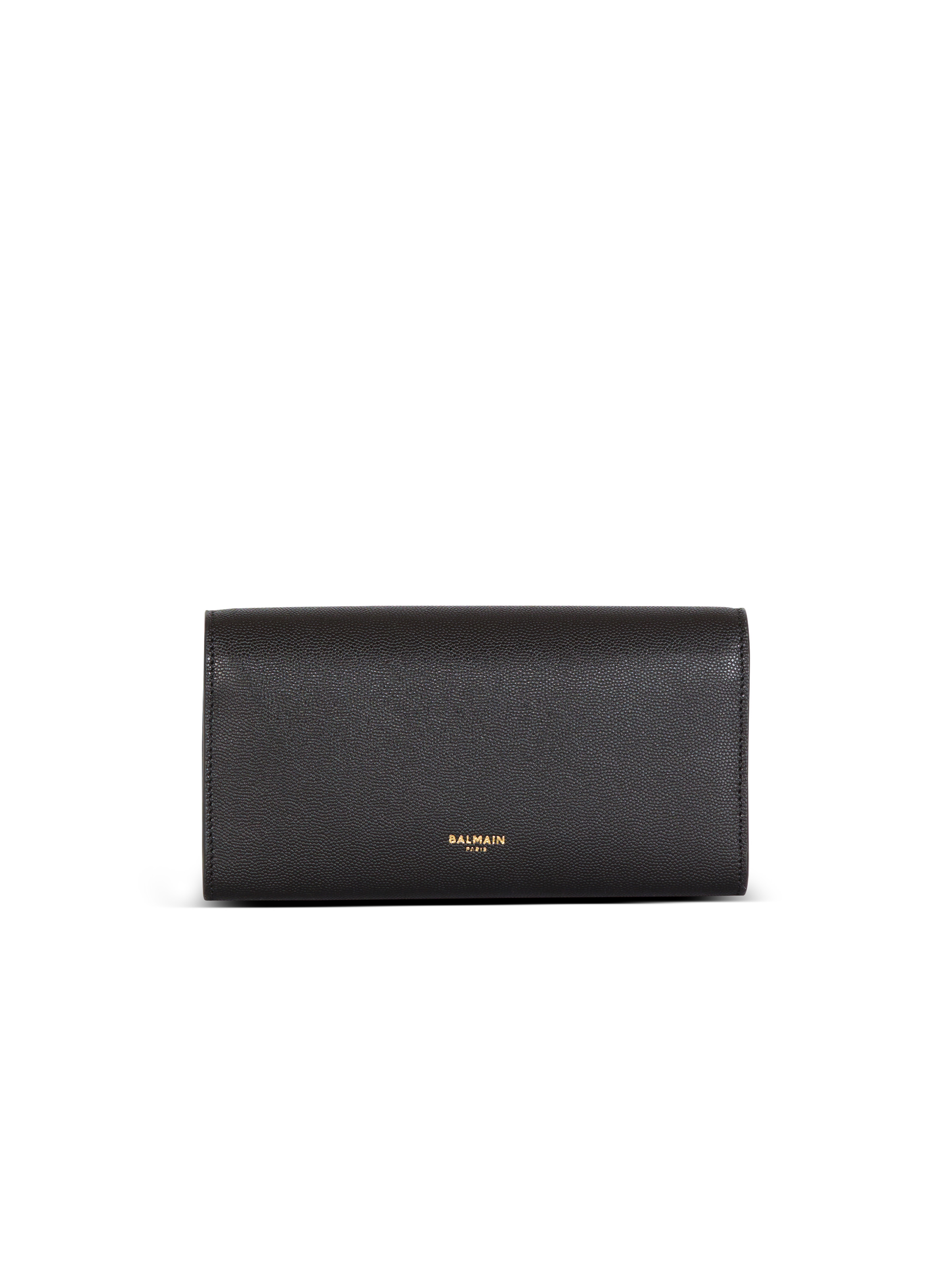 Emblème grained calfskin clutch - 4