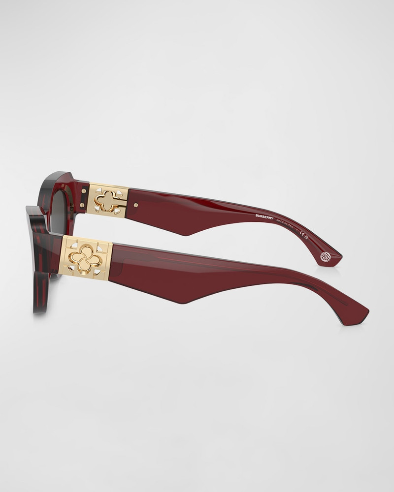 Burberry Beveled Acetate & Plastic Cat-Eye Sunglasses outlook