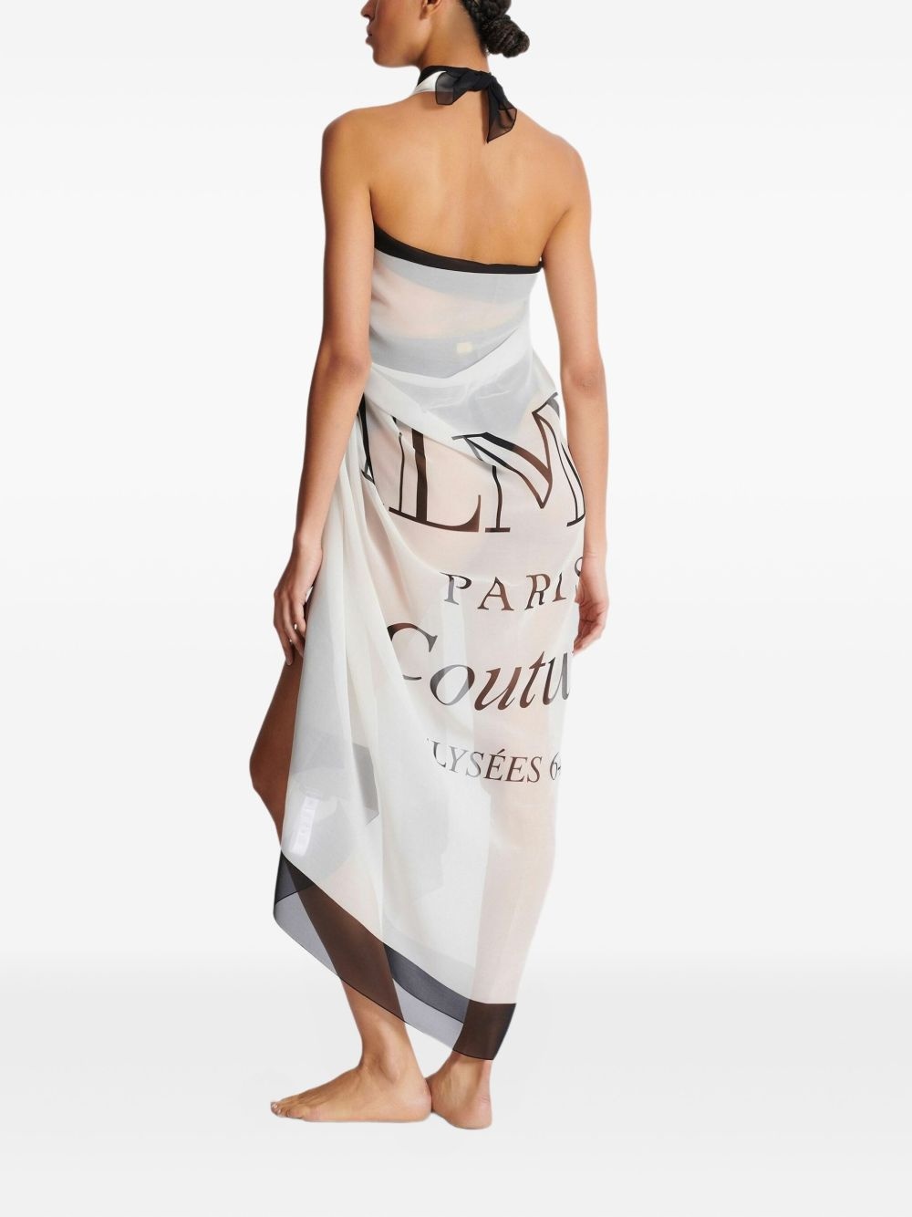 Balmain Couture-print cover-up - 4