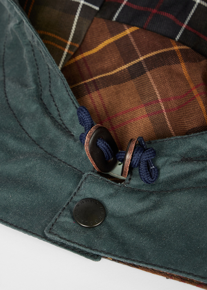 Paul Smith loves Barbour - Dark Slate Waxed Hood 7