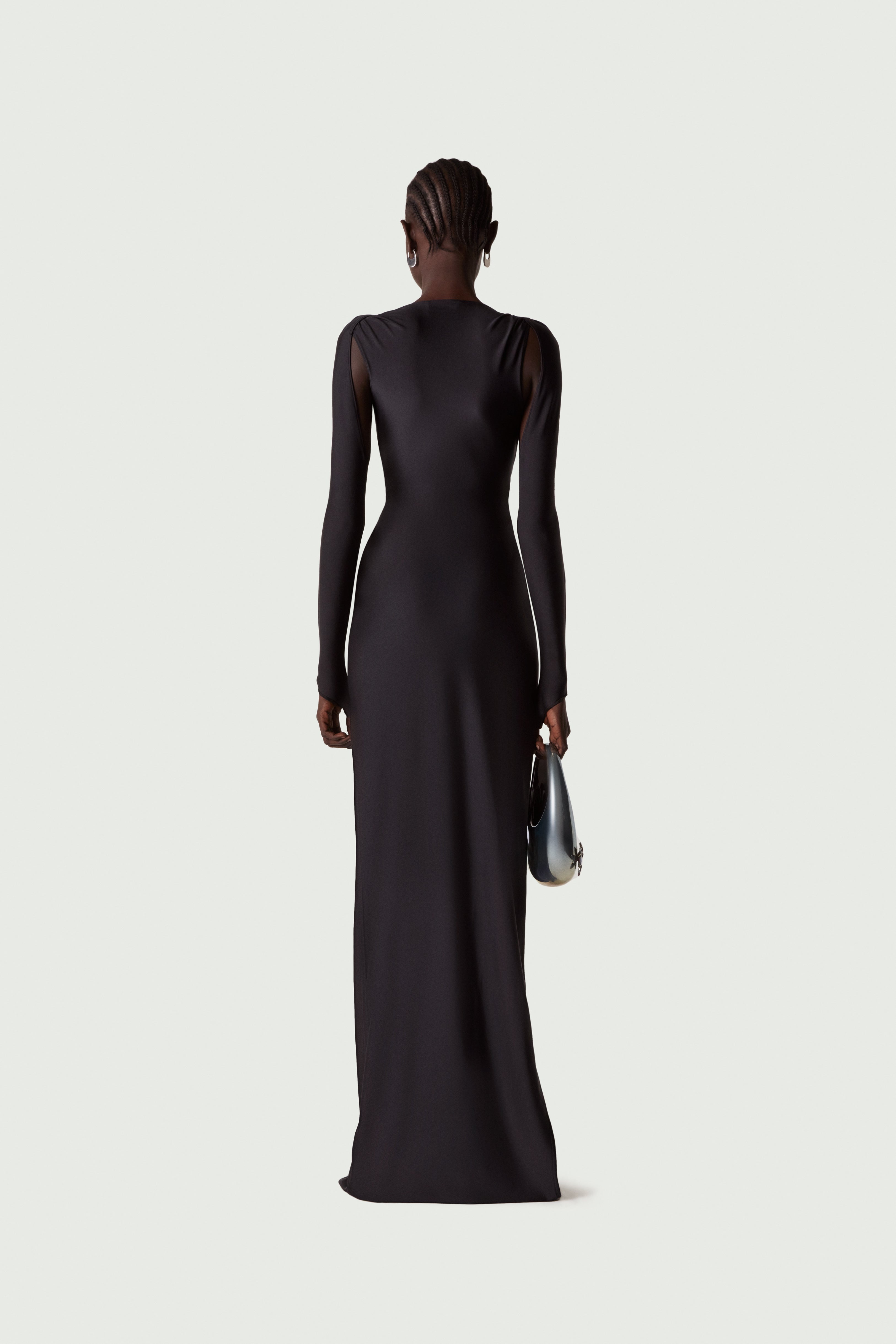 Draped Cut-Out Maxi Dress - 4