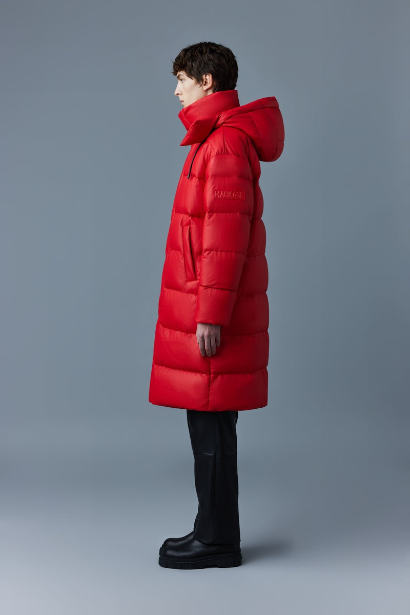 HILTON 2-in-1 (R) leather down parka with removable hood 4