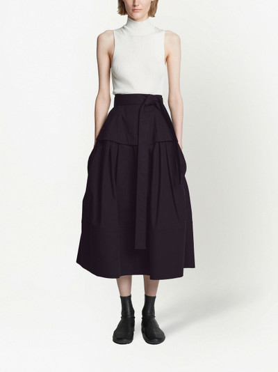 Proenza Schouler belted full-skirt midi skirt outlook