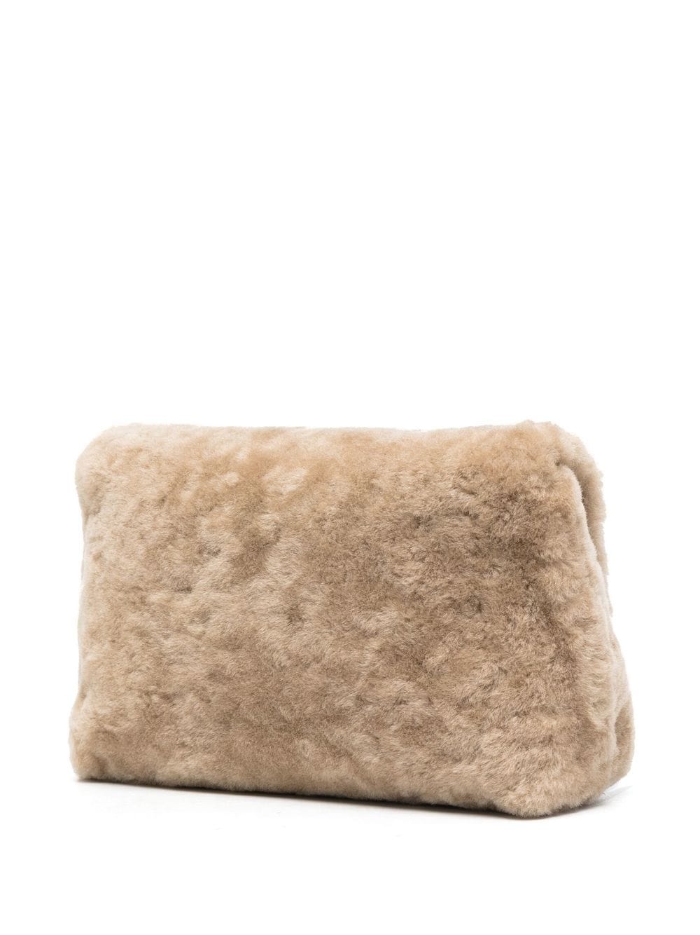 mini Label shearling bag - 3