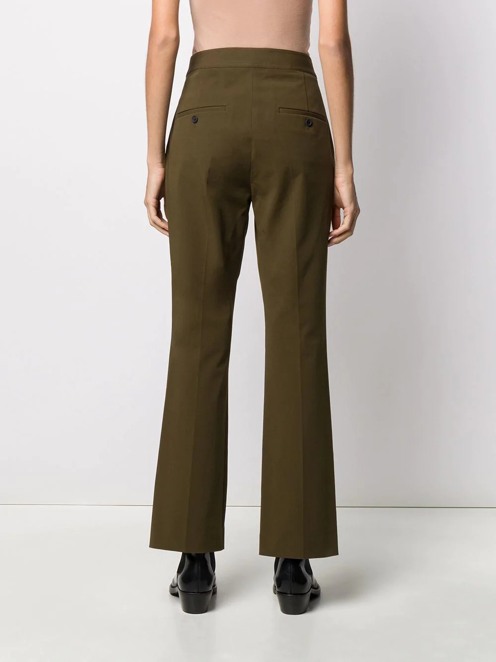 multi-button detail pleated trousers - 4