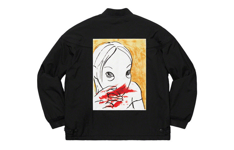 Supreme FW19 Week 3 Mug Shot Crew Jacket Back Printing Unisex Black SUP-FW19-386 - 2