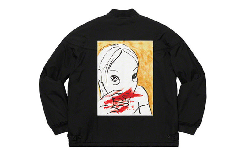 Supreme Supreme FW19 Week 3 Mug Shot Crew Jacket Back Printing Unisex Black SUP-FW19-386 outlook