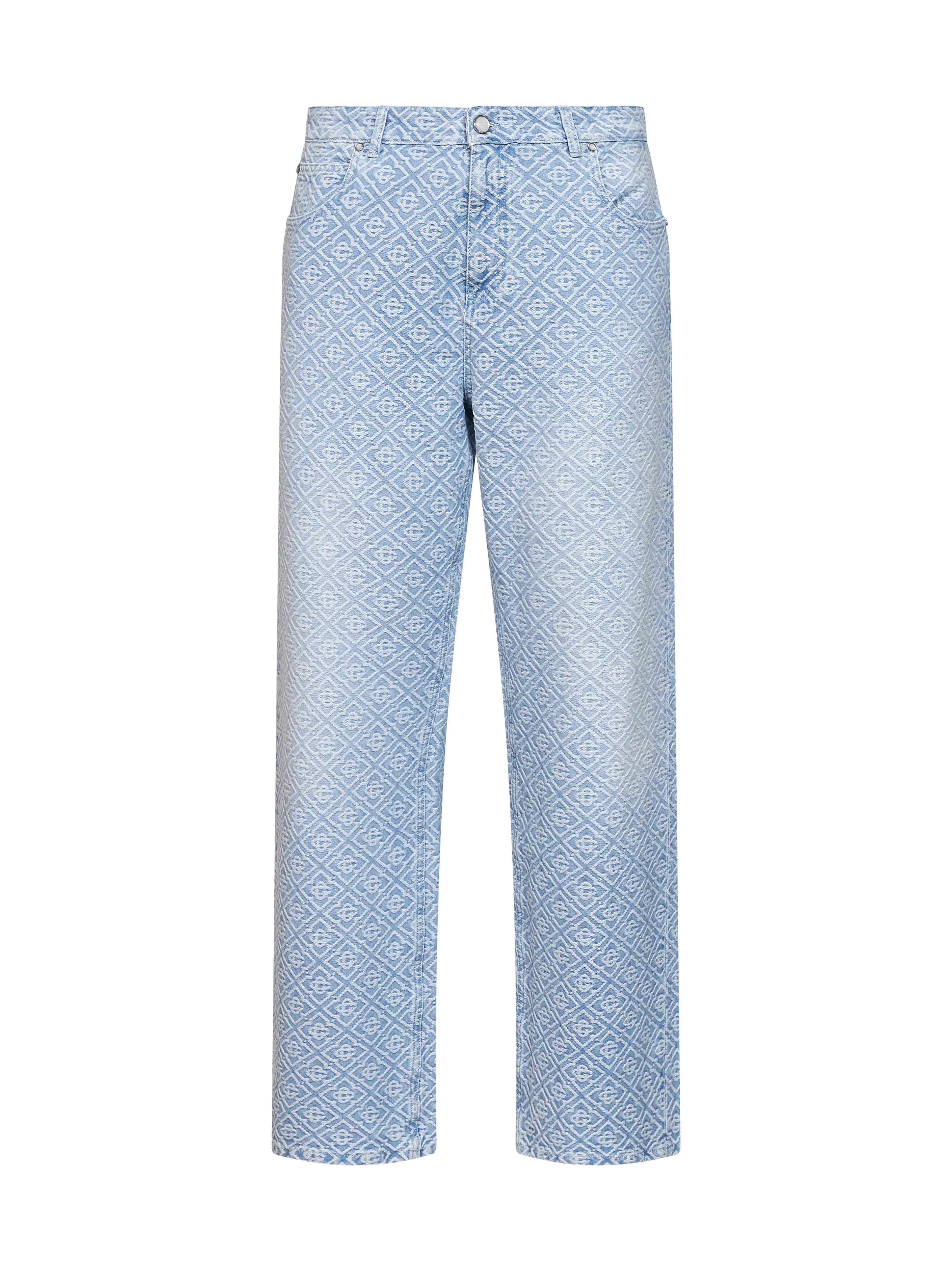 Light blue denim Washed Monogram jeans - 1