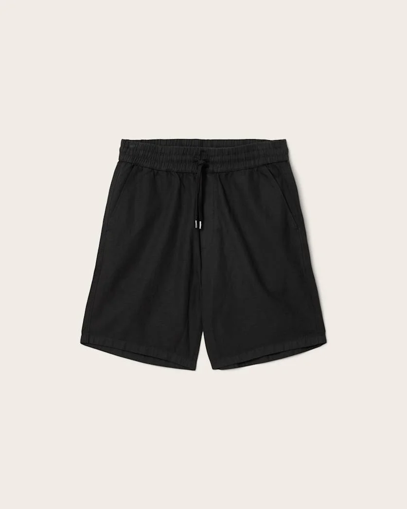 HANBURY LINEN BLEND RELAXED FIT SHORTS - 1