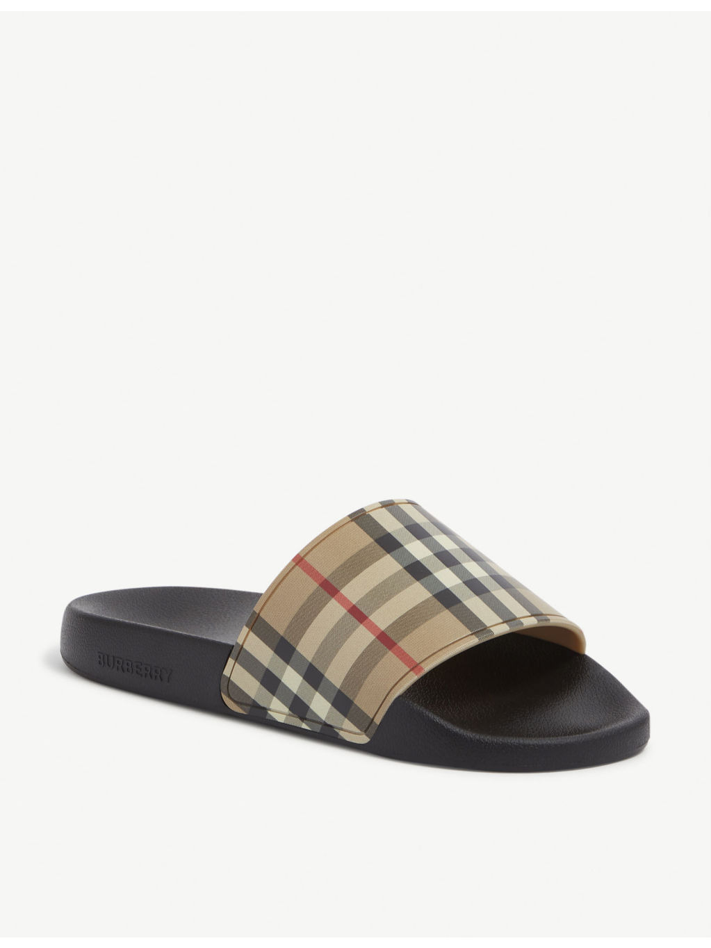 Furley check-print rubber sliders - 3