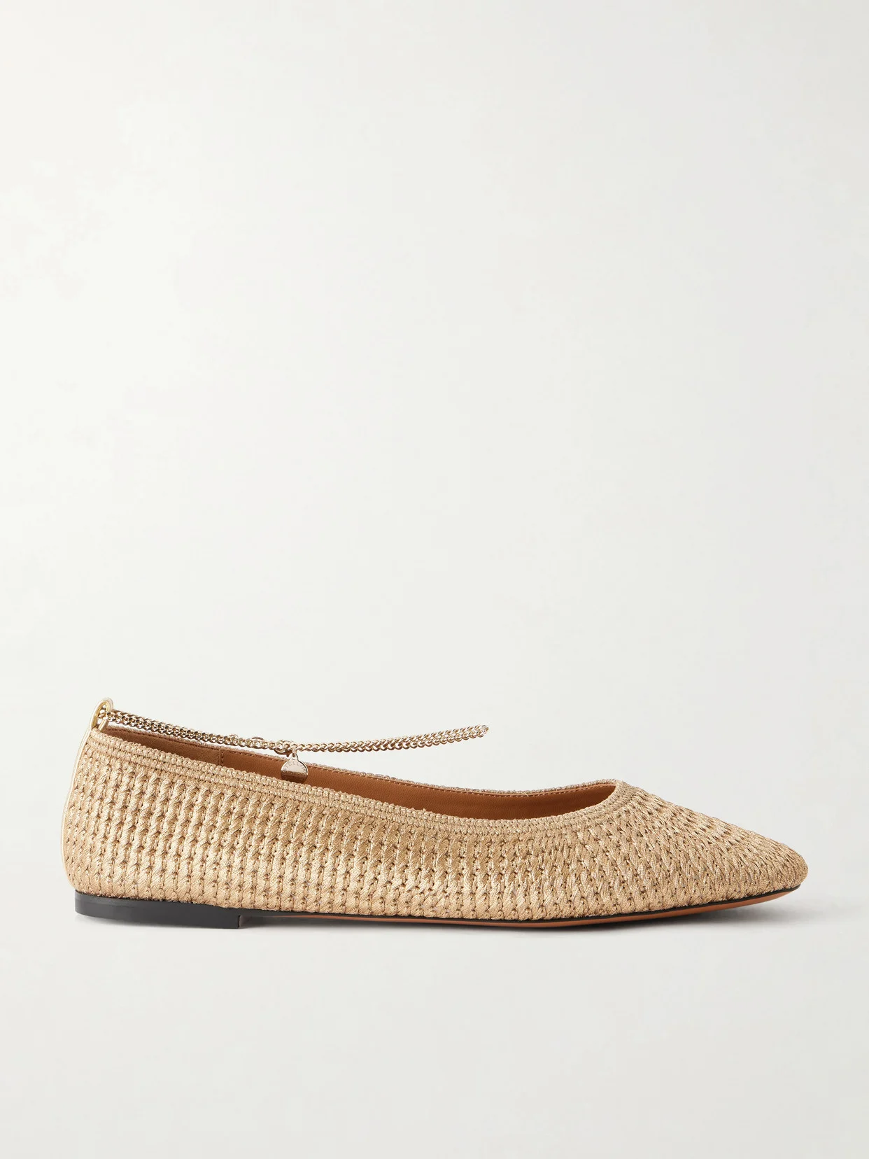 Woven Lurex Ballet Flats - 1
