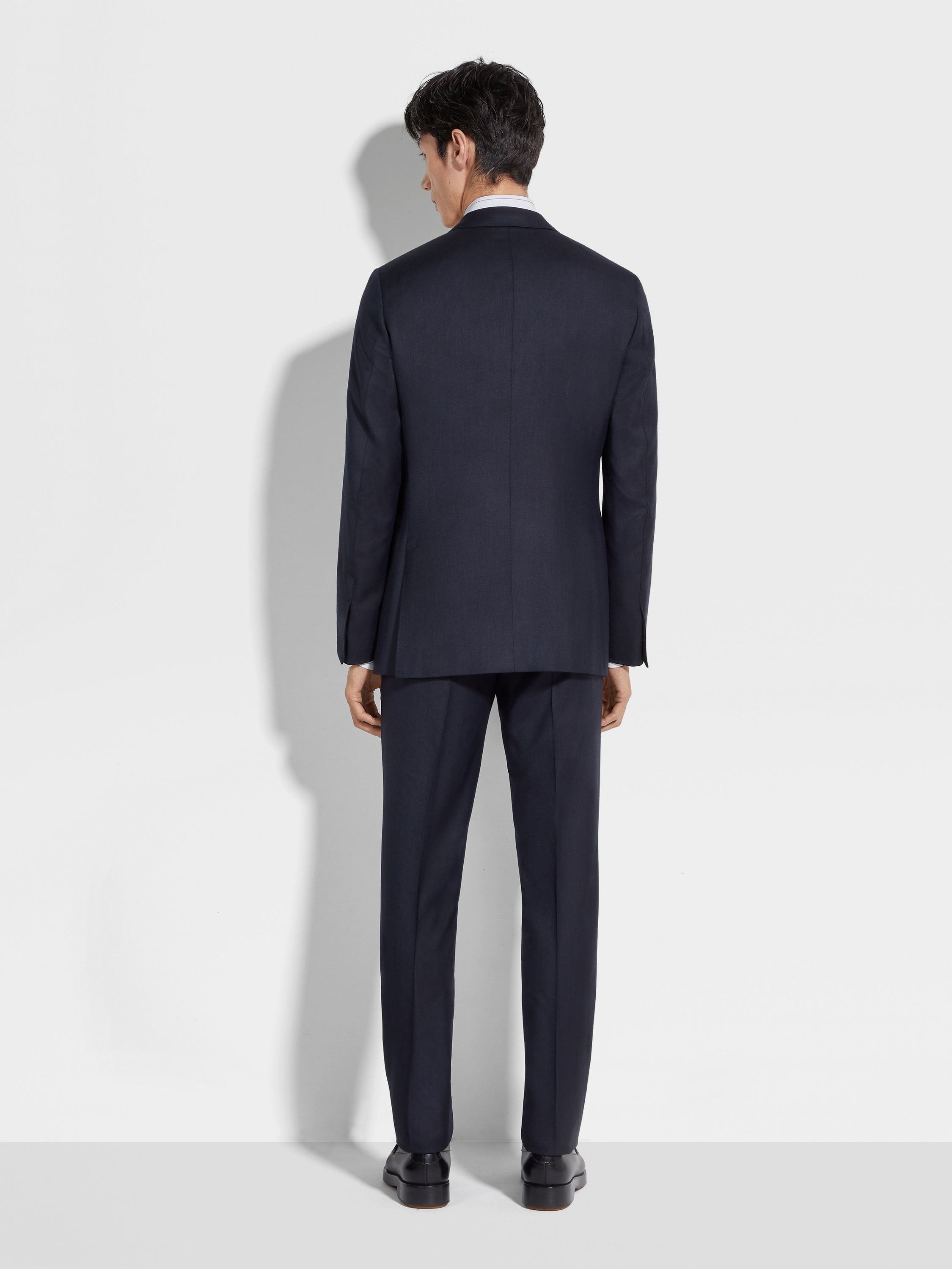 NAVY BLUE OASI CASHMERE SUIT - 4