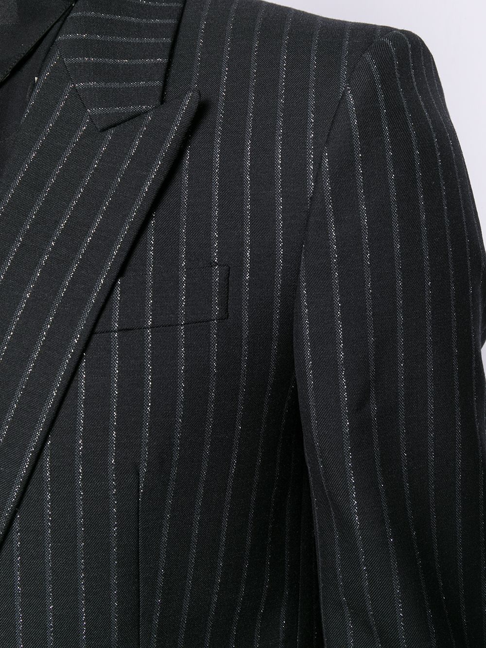 metallic stripes blazer - 5