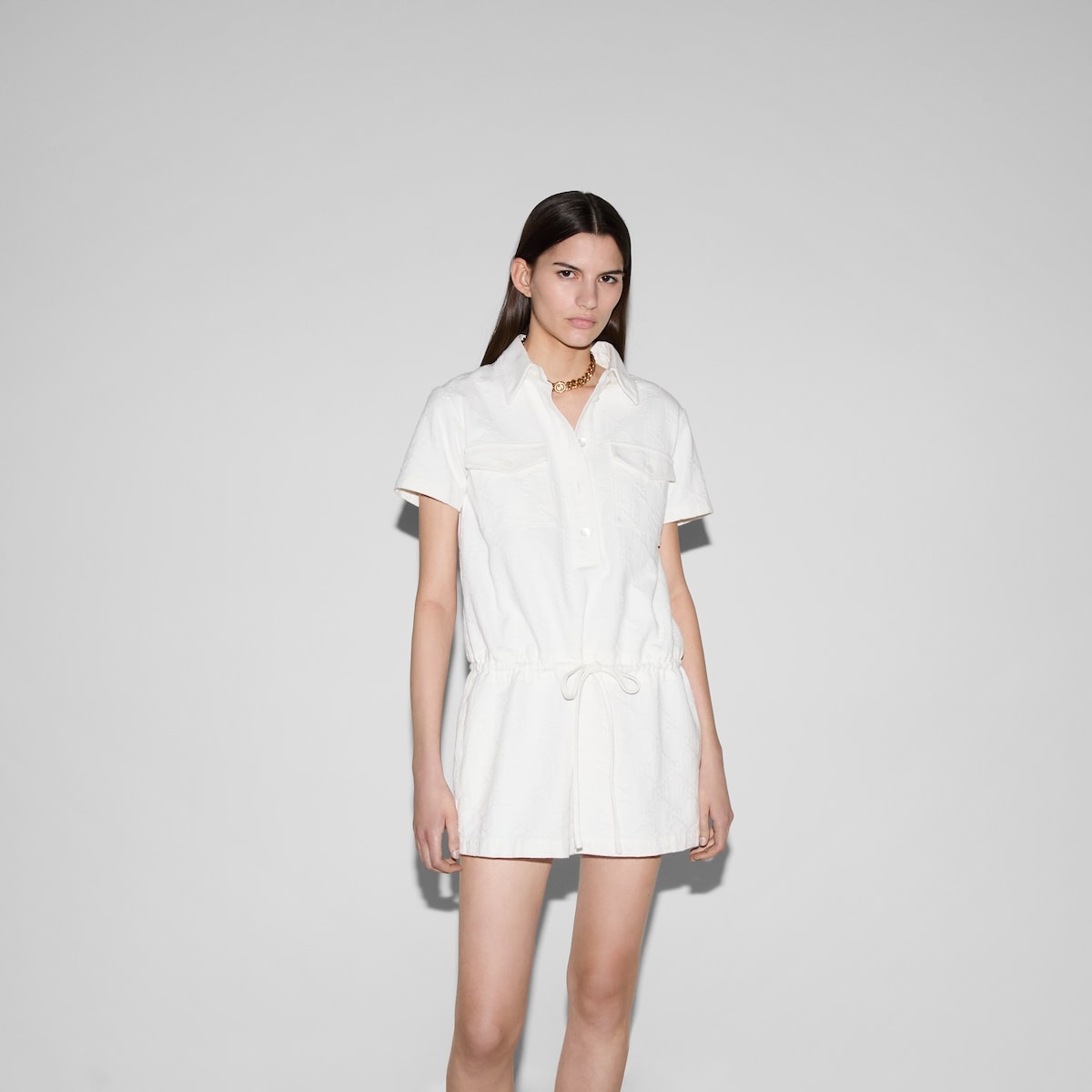 GG jacquard denim dress - 3