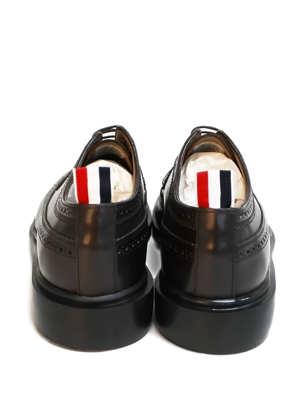brogue-detail lace-up derby shoes - 3