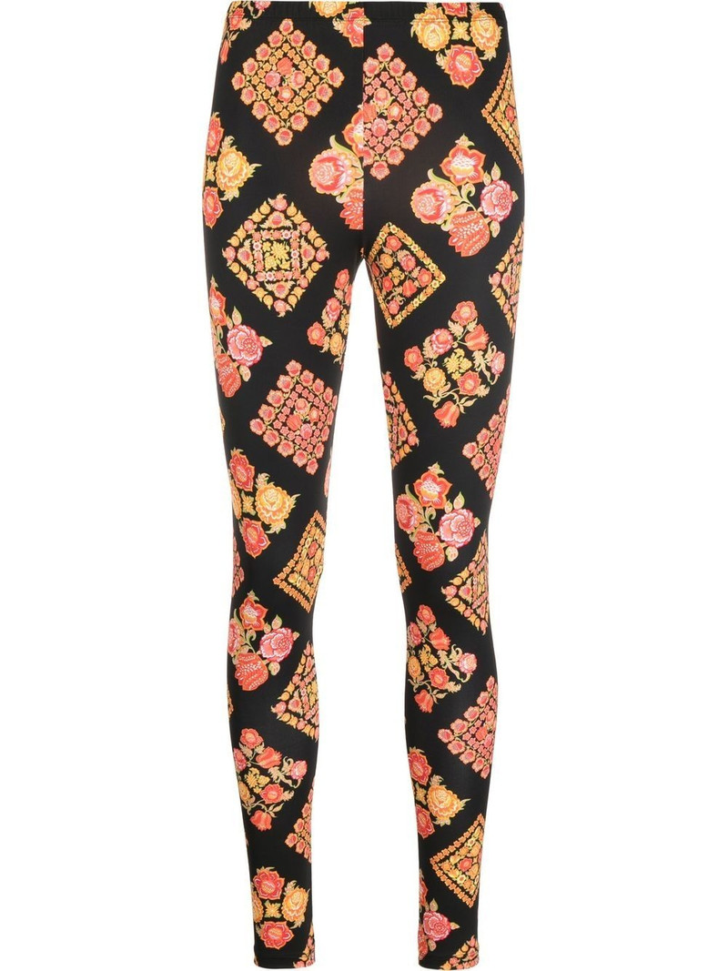 floral check leggings 1