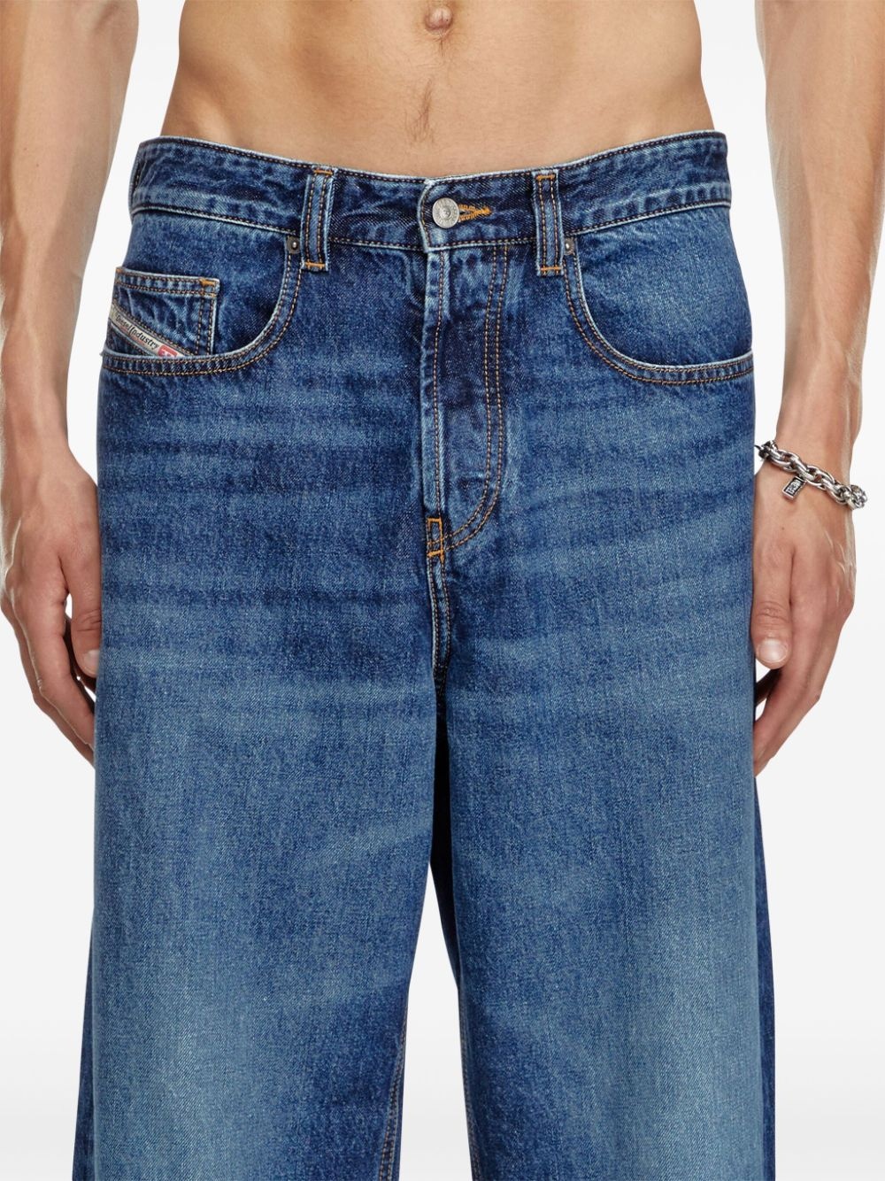 D-Macro logo patch jeans - 5