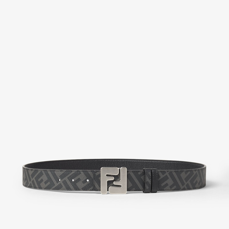 FENDI FF Squared Belt Black leather reversible belt outlook