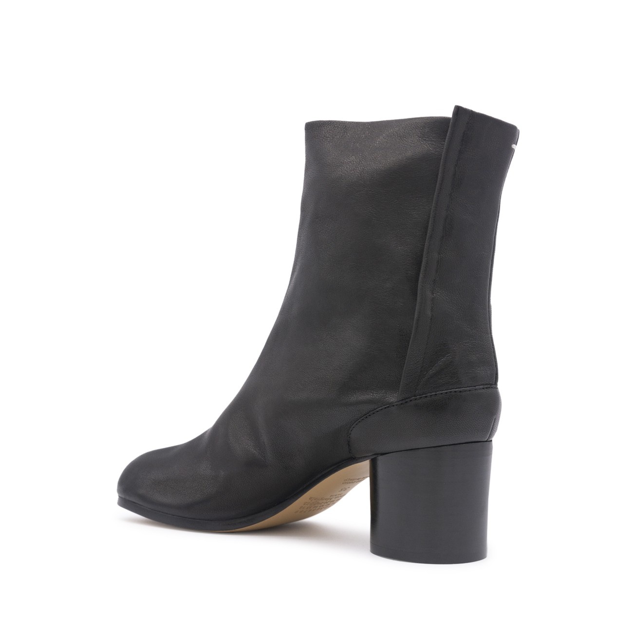 black leather tabi boots - 3