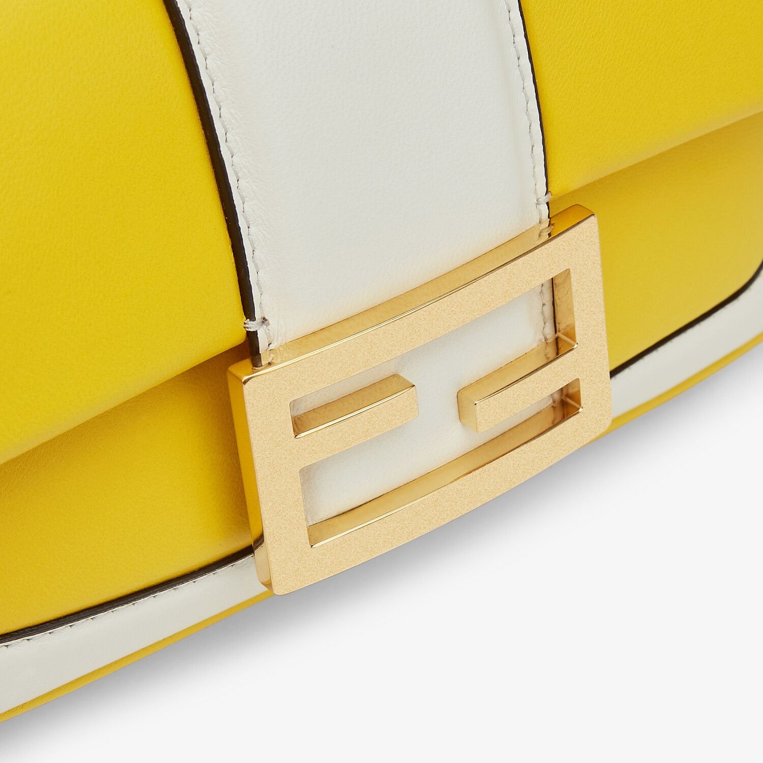 Yellow and white nappa leather bag - 5