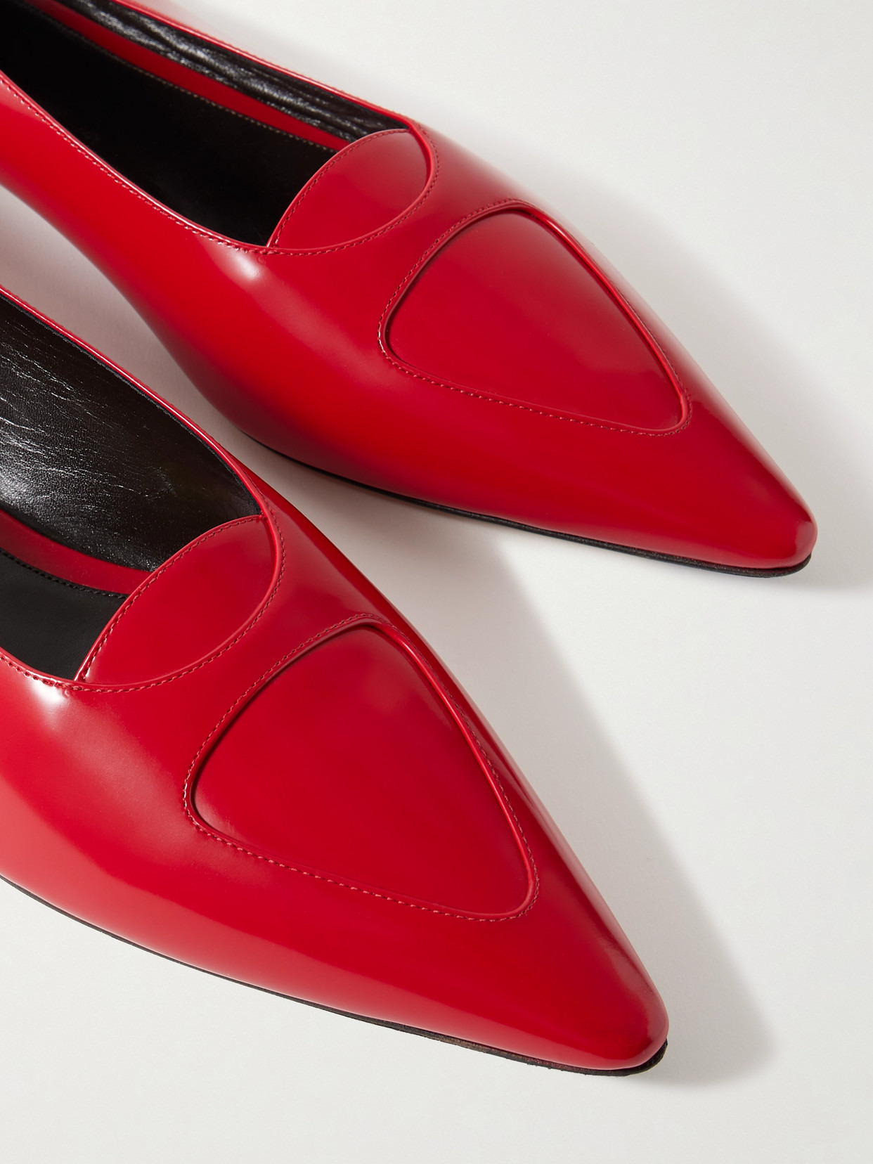 Viv Glossed-leather Ballet Flats - 4