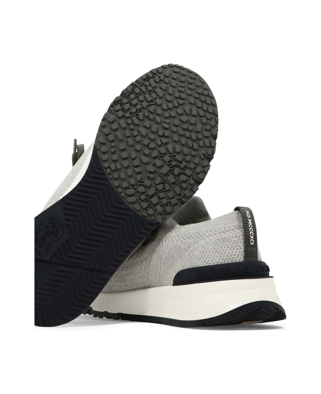 Knitted Lace-up Sneakers - 5