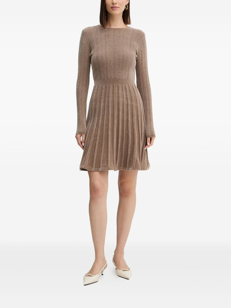 GUESS USA long-sleeved cable-knit mini dress outlook