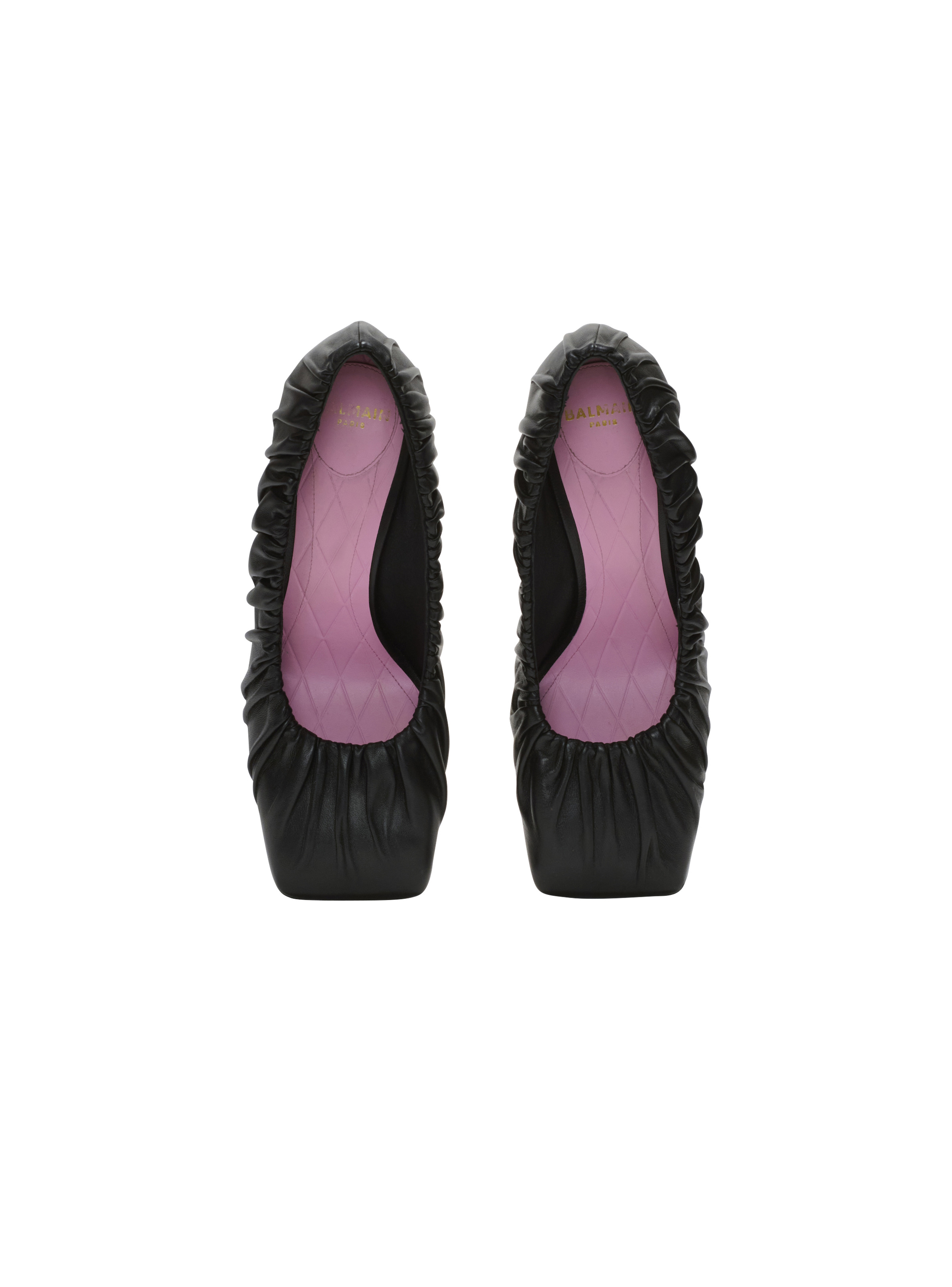 Balmain Eden pumps in gathered lambskin | REVERSIBLE