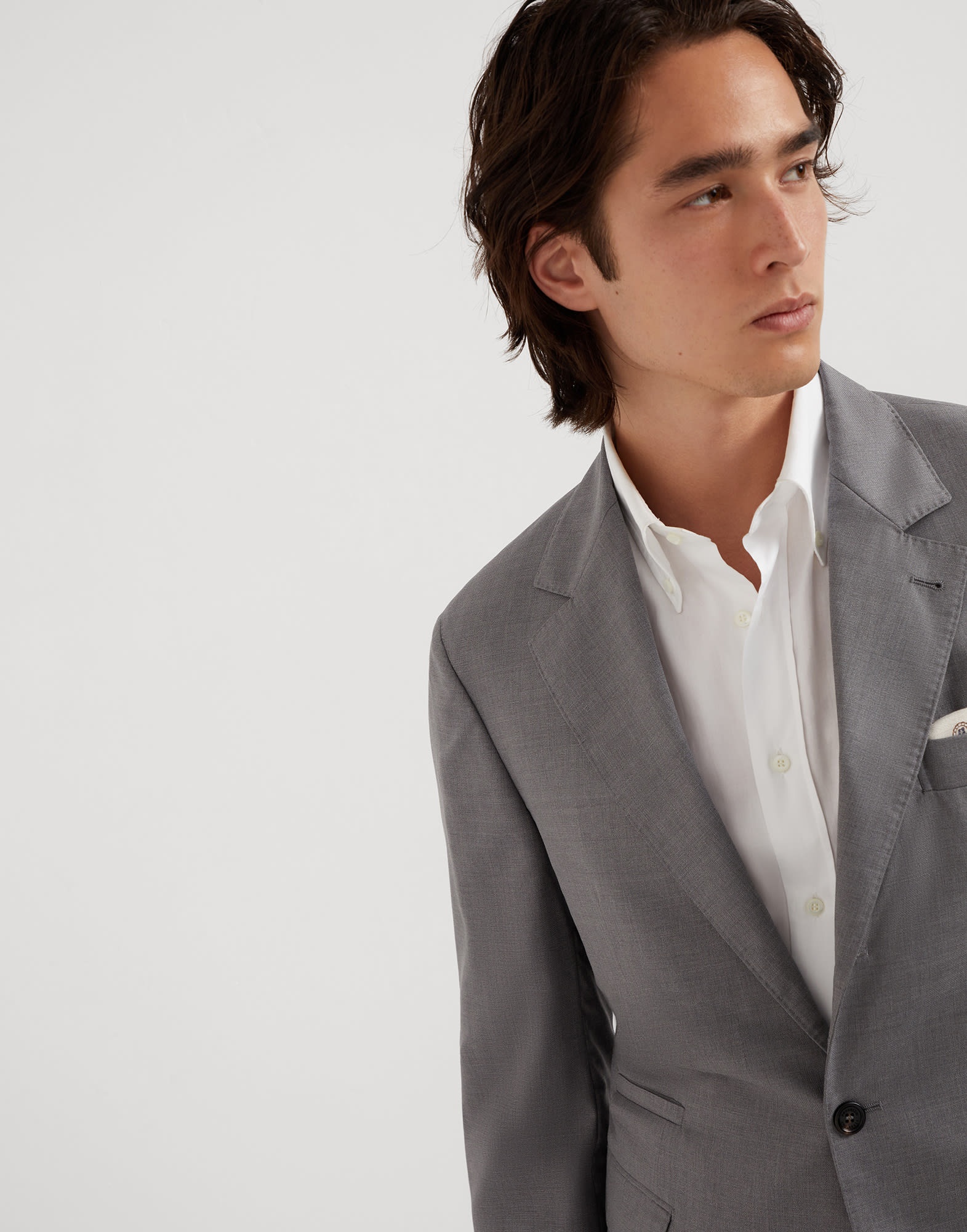 Virgin wool and silk lightweight hopsack blazer - 3