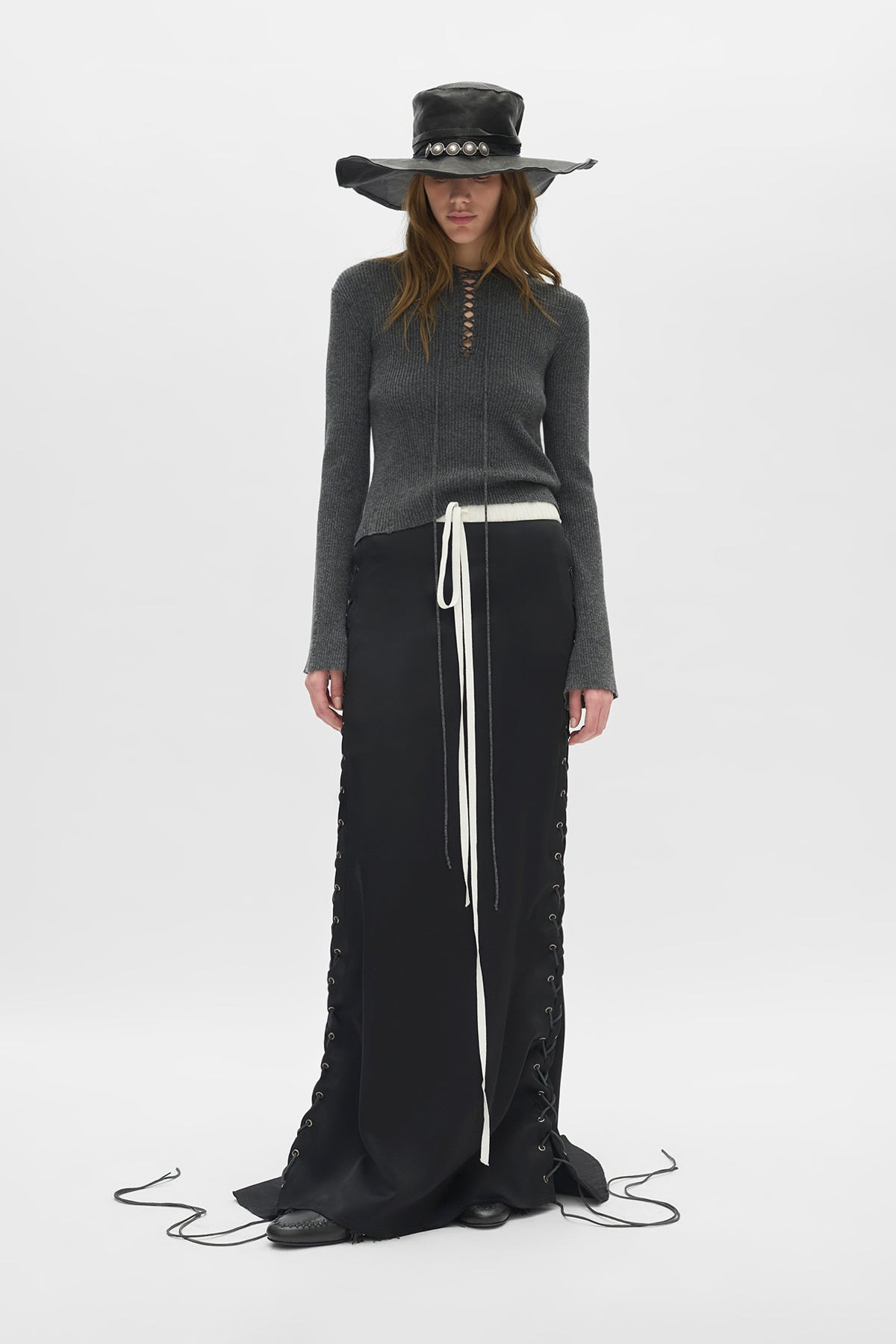 Fanja Cropped Laced Up Serafino Sweater - 4